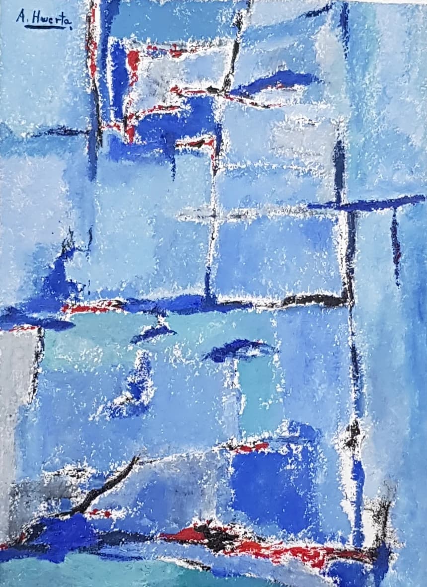 Composición en azul